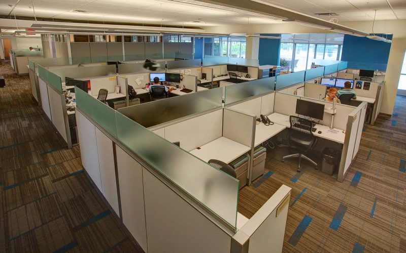 Moser office with cubicles