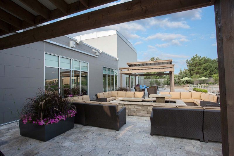 Moser terrace with couches